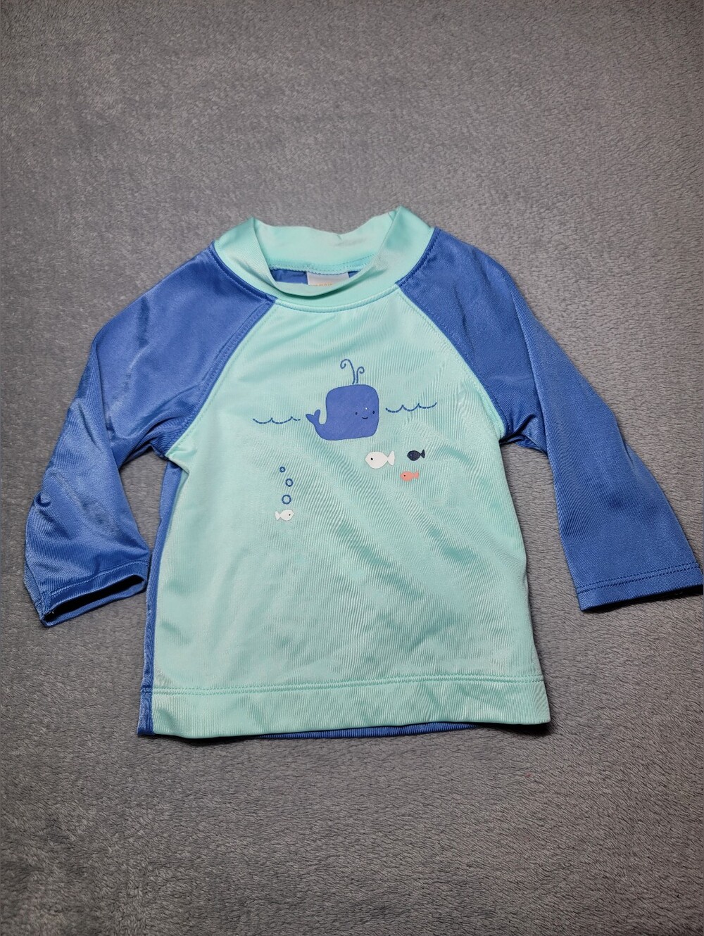 NWT Gymboree Baby Whale Rash Guard Swim Shirt 3-6M